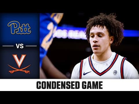 Pitt vs. Virginia Condensed Game | 2025-26 ACC Men's Basketball