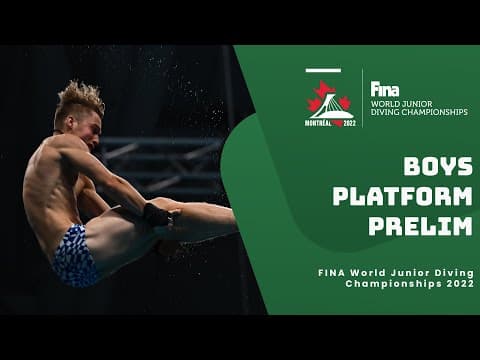 LIVE Diving Prelims | Boys 16-18 | Platform | World Junior Champs 2022
