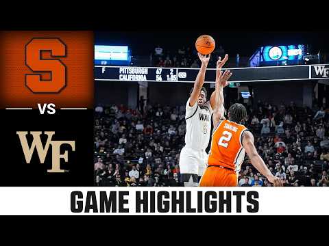 Syracuse vs. Wake Forest Game Highlights | 2025-26 ACC Men's Basketball