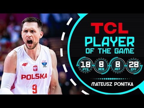 Mateusz Ponitka (18 PTS) | TCL Player Of The Game | POL 🇵🇱 vs ISL 🇮🇸 | FIBA EuroBasket 2025