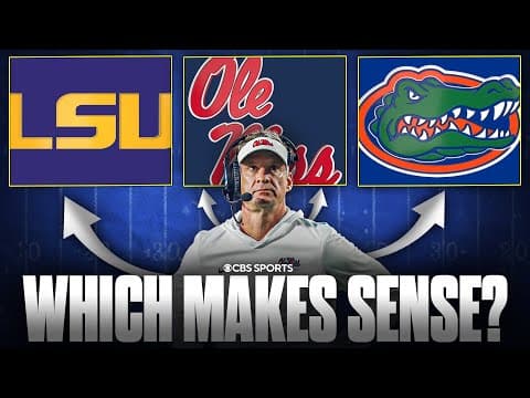 Which CFB Program Makes the Most Sense for Lane Kiffin? | LSU, Florida or Ole Miss? 🤔
