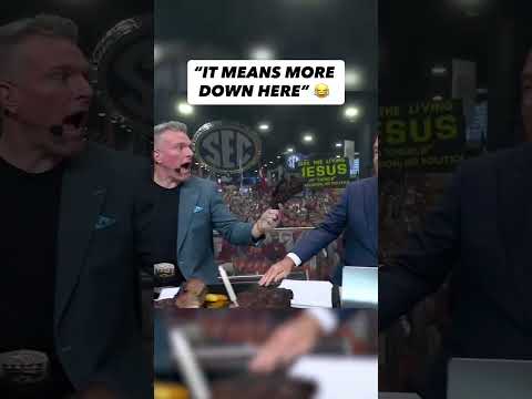 Pat McAfee made sure Saban got the first bite 🤝