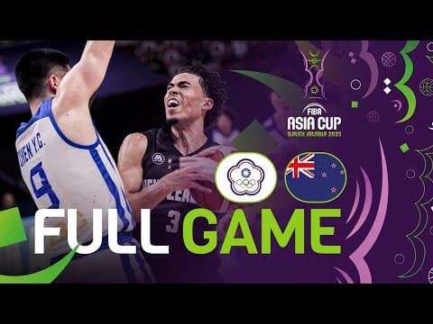Group Phase | Chinese Taipei v New Zealand | Full Basketball Game | FIBA Asia Cup 2025
