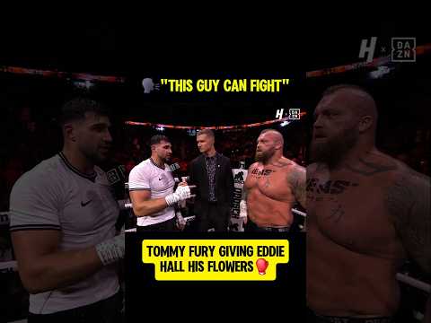Eddie Hall gained Tommy Fury's RESPECT😤 live on @DAZNBoxing
