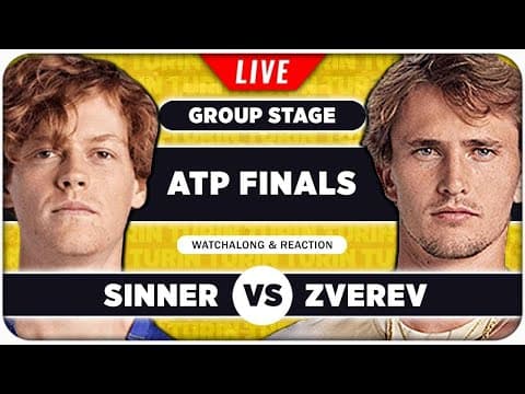 SINNER vs ZVEREV • ATP Finals 2025 • LIVE Tennis Watchalong