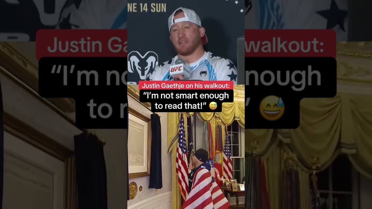 Justin Gaethje said he wasn’t reading the Declaration of Independence at The White House 😭