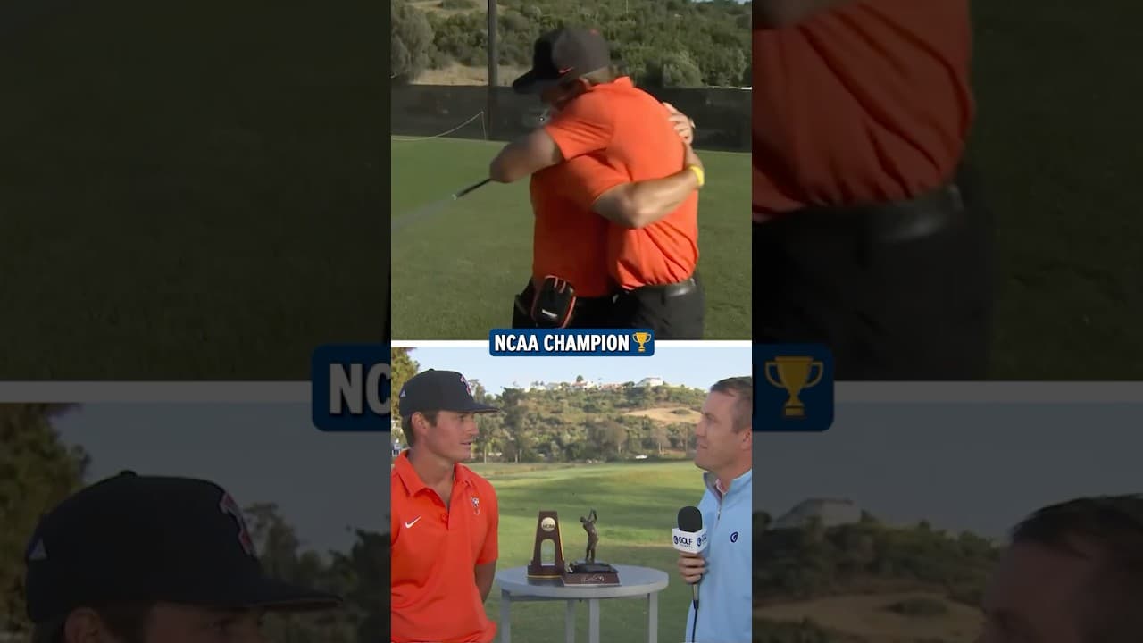 Preston Stout’s Emotional Reaction to Winning the NCAA Individual Title 🏆⛳