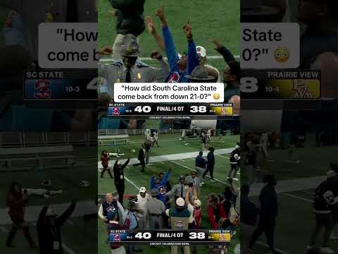 SOUTH CAROLINA STATE WITH THE STOP IN 4 OT TO WIN THE CRICKET CELEBRATION BOWL 😱
