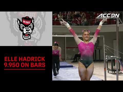 NC State's Elle Hadrick Takes 1st Place With A 9.950 On Bars  | 2026 ACC Gymnastics