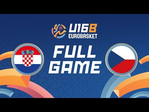 LIVE - Croatia v Czechia | FIBA U16 EuroBasket 2025 Division B | Quarter-Finals
