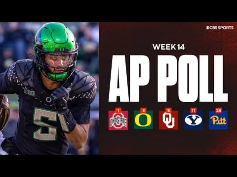 AP Top 25 Poll Released 🚨: Oregon moves up 2 spots, Oklahoma remains at No. 8, Pittsburgh at No. 24