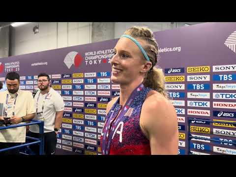 Sandi Morris Reacts to Pole Vault Silver Behind Katie Moon at 2025 Tokyo World Championships