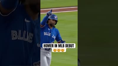Charles McAdoo hits a home run in his Major League Debut ‼️ #MLB #BlueJays