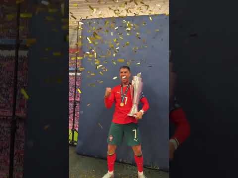 When Cristiano Ronaldo and Portugal lifted the Nations League trophy 🤩 (via @uefaeuro/IG)