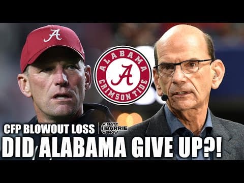 Paul Finebaum RIPS Kalen DeBoer for CFP loss 🗣️ ‘Indiana beat Bama to a pulp’ | The Matt Barrie Show