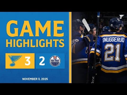 Game Highlights: Blues 3, Oilers 2