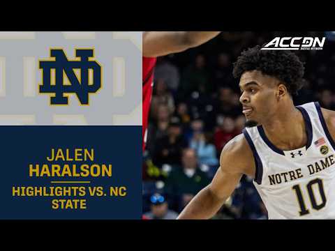 Notre Dame Freshman Jalen Haralson Highlights vs. NC State