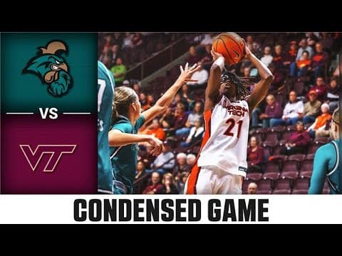 Coastal Carolina vs. Virginia Tech Condensed Game | 2025-26 ACC Women's Basketball