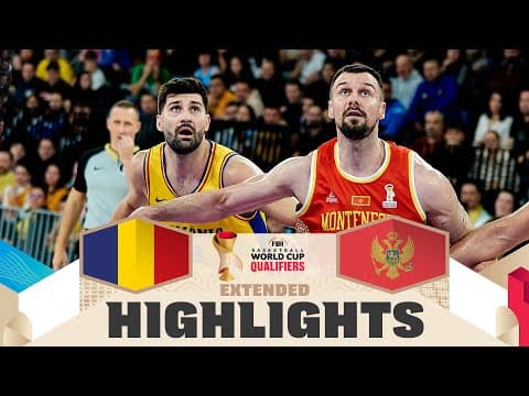 Romania 🇷🇴 v Montenegro 🇲🇪 | Extended Highlights | FIBA Basketball World Cup 2027 European Qualif.
