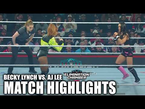 Becky Lynch vs. AJ Lee Highlights from Elimination Chamber | WWE on ESPN