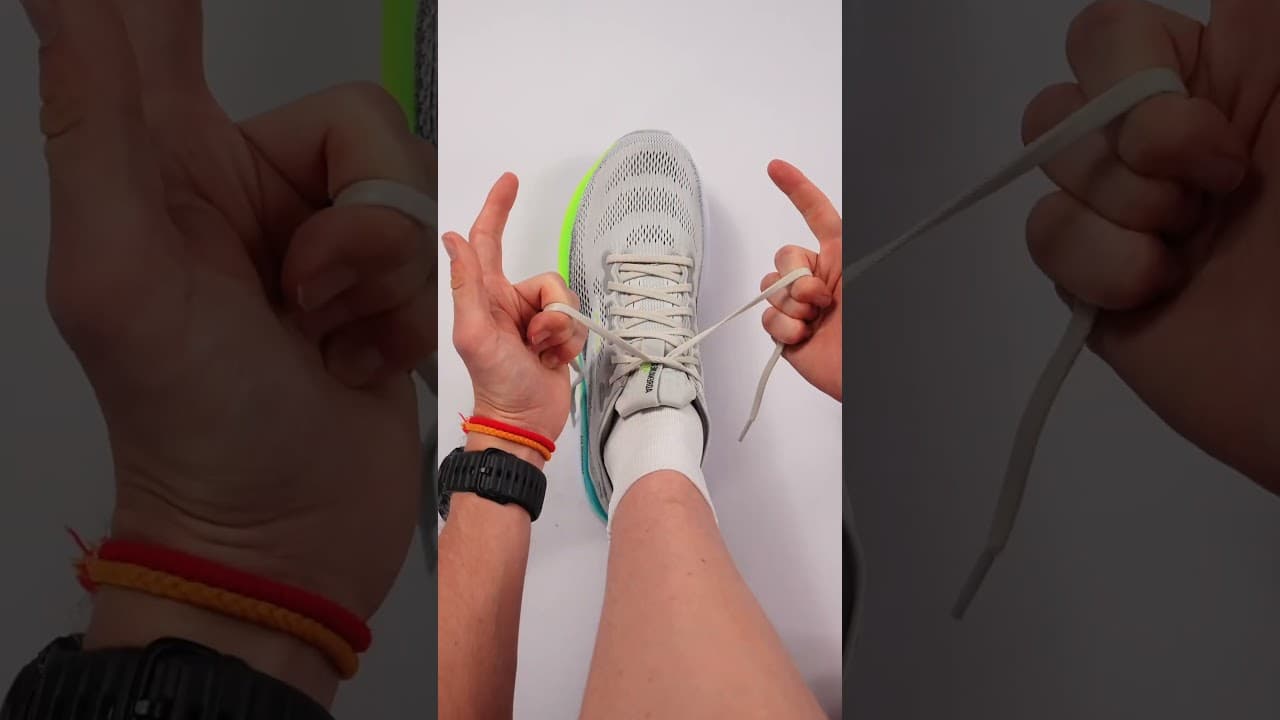 Fastest way to tie your running shoe laces?