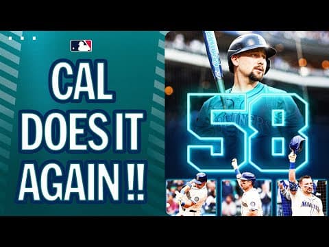 Cal Raleigh inches closer to No. 60 with his 58th homer of the season on Sunday Night Baseball!