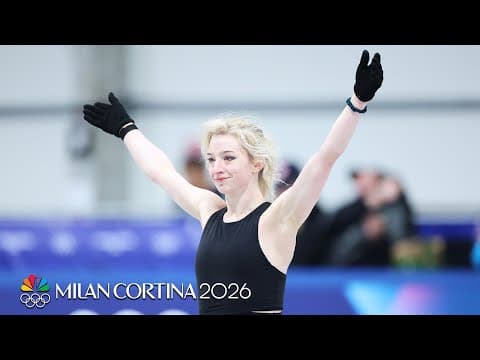 Amber Glenn shows up strong on practice ice ahead of team event | Winter Olympics 2026 | NBC Sports