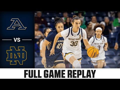 Akron vs. Notre Dame Full Game Replay | 2025-26 ACC Women's Basketball