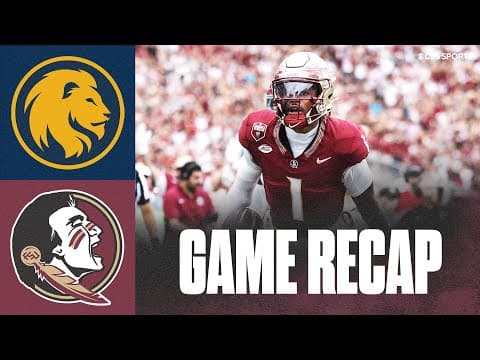 No. 14 Florida State DOMINATES East Texas A&M, Largest Win in Program History | Game Recap