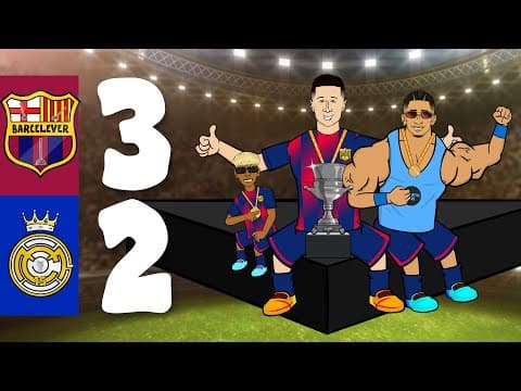 3-2! FC Barcelona BEAT Real Madrid🔥 Spanish Super Cup Final | EL CLASICO Highlights🔵🔴