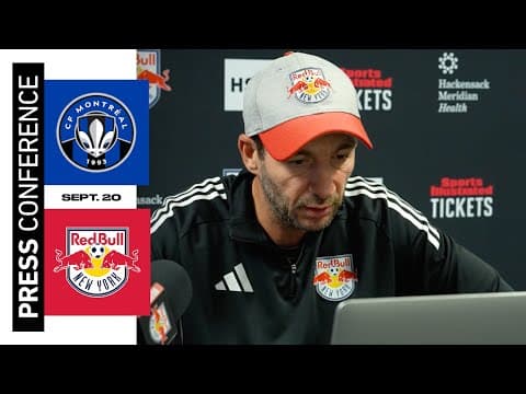 Sandro Schwarz | Prematch Press Conference | New York Red Bulls vs. CF Montréal | September 20, 2025
