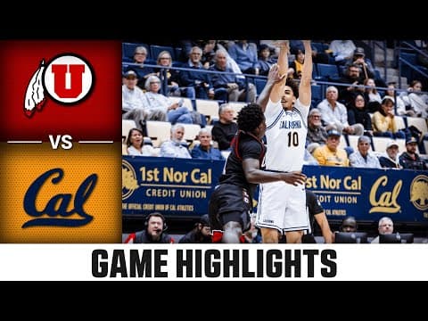 Utah vs. Cal Game Highlights | 2025-26 ACC Men's Basketball