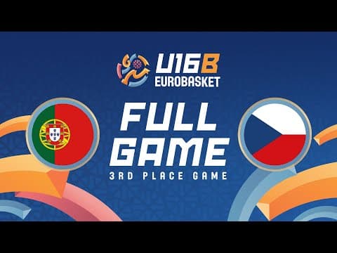 LIVE - Portugal v Czechia | FIBA U16 EuroBasket  2025 Division B | 3rd Place Game