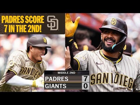 FULL INNING: Fernando Tatis Jr. and Manny Machado fuel the Padres' SEVEN-RUN 2nd inning 💪