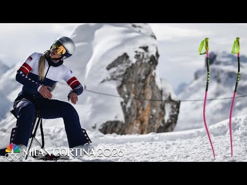 Lindsey Vonn: behind the scenes of the legend's training run on a torn ACL | Winter Olympics 2026