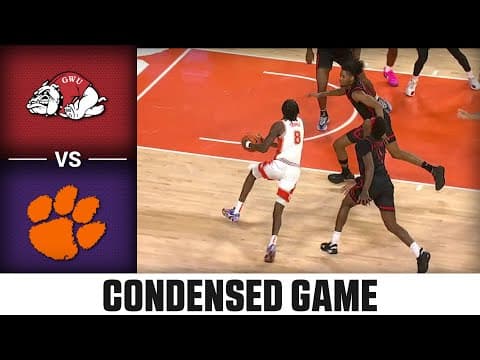 Gardner-Webb vs. Clemson Condensed Game | 2025-26 ACC Men's Basketball