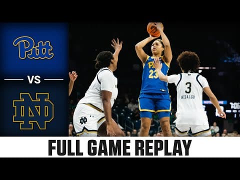 Pitt vs. Notre Dame Full Game Replay | 2025-26 ACC Women's Basketball