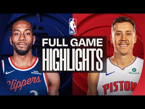 CLIPPERS at PISTONS | FULL GAME HIGHLIGHTS | January 10, 2026