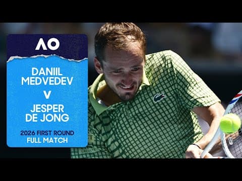Daniil Medvedev v Jesper de Jong Full Match | Australian Open 2026 First Round