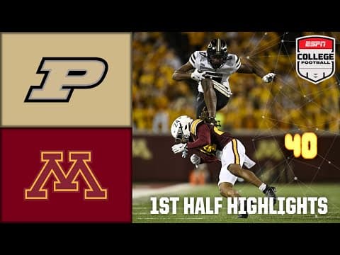 Purdue Boilermakers vs. Minnesota Golden Gophers | FIRST HALF Highlights | ESPN College Football