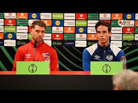Íñigo Pérez y Lejeune en la previa del Rayo Vallecano -  FC Drita