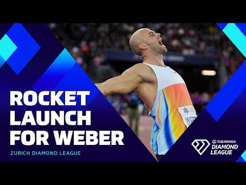 Weber launches mega 91.51m world lead to win maiden Diamond League title | Wanda Diamond League