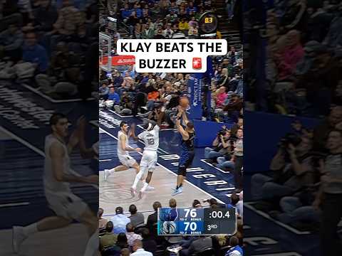 Klay Thompson with the nice fade away to beat the buzzer
