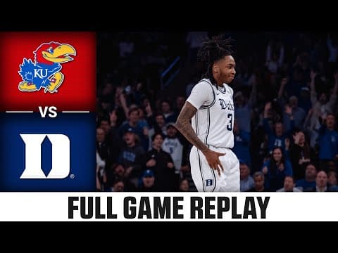 Kansas vs Duke Full Game Replay | 2025-26 ACC Men's Basketball