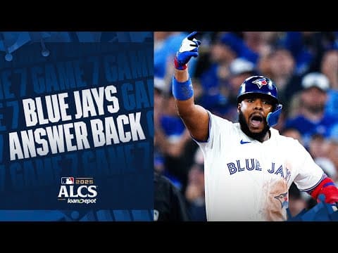 Toronto RESPONDS! ☎️ The Blue Jays get a run right back to tie it the 1st inning of ALCS Game 7! 💪