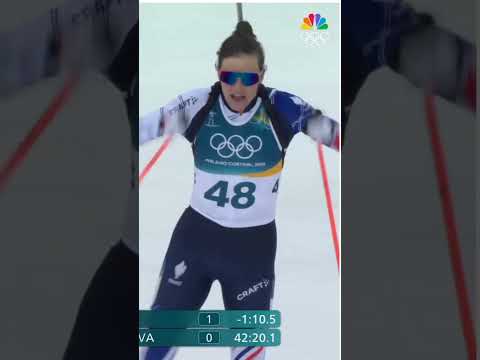 Julia Simon delivers a golden performance to win the women’s 15km individual for Team France. 🇫🇷