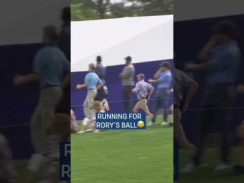 Rory McIlroy Tee Shot Goes Offline and Fans Sprint to Find the Ball