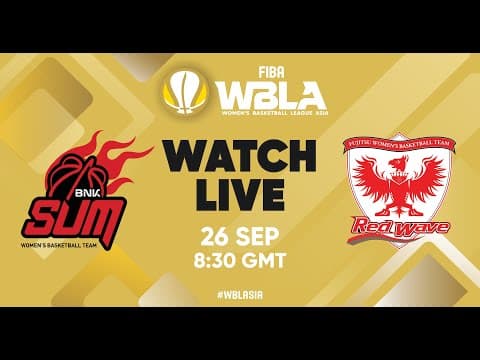 LIVE - BNK Sum v Fujitsu Red Wave | Women's Basketball League Asia 2025 | Group Phase