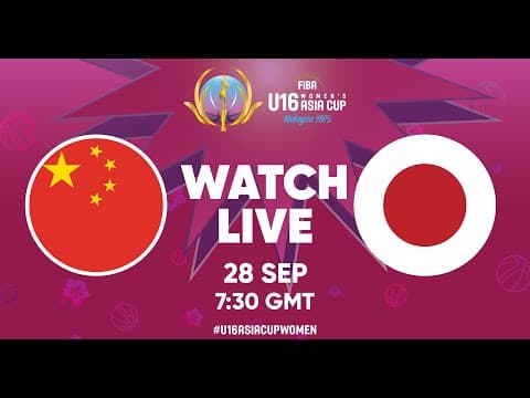 LIVE - China v Japan | FIBA U16 Women's Asia Cup 2025 - Division A | 3RD PLACE GAME