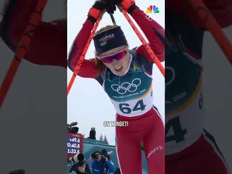 🎯🎯🎯 Precision and speed by Maren Kirkeeide to win the women's 7.5km sprint gold medal for Norway!